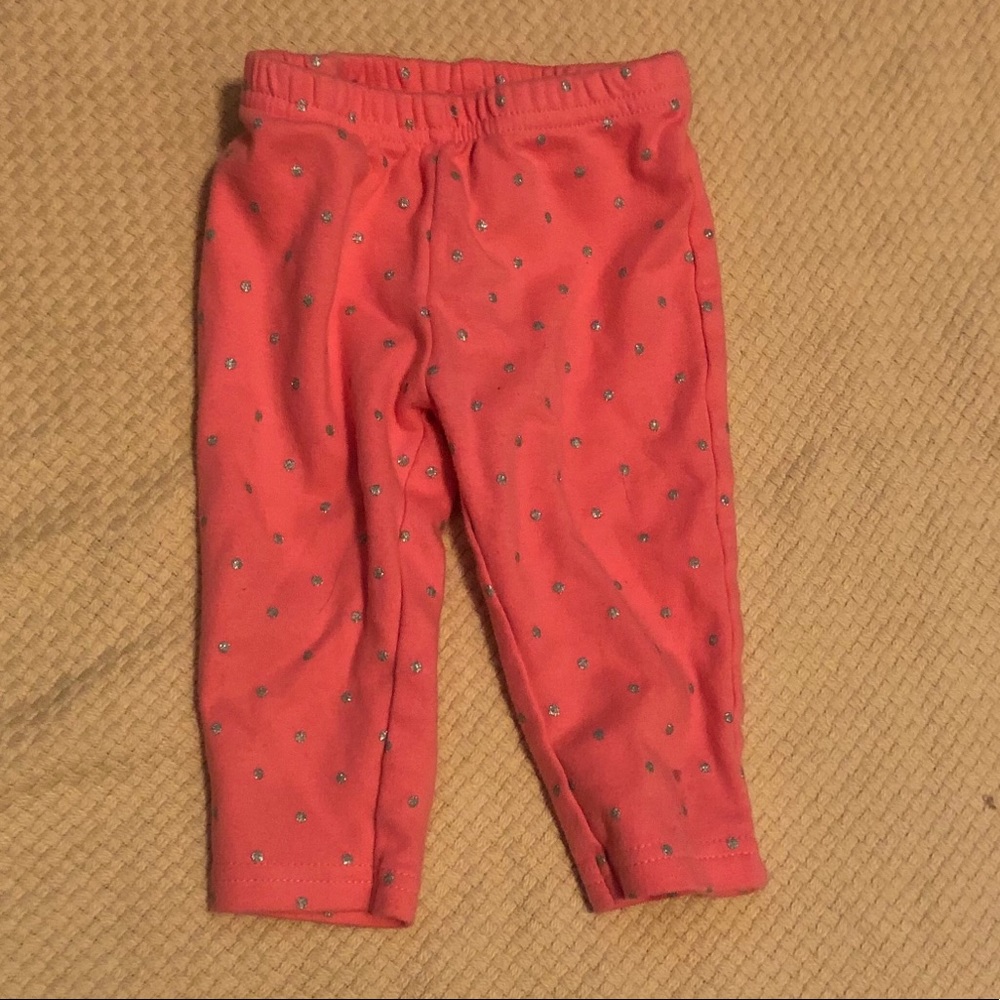 Carter’s 18 month pink pants with silver dots